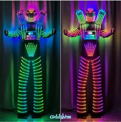 LED Performance Props Costume Men and Women's Nightclub Clothing with Attitude Lighting for Stage & Bar Atmosphere