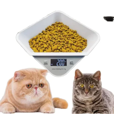 Slow Feed Bowl Animal Scale Pet Food Scale Cup 5KG Digital Pet Scale