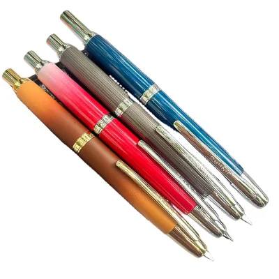 Luxury Jinhao 10 Cap Less Fountain Pen Pearl Blue Retractable Fine Nib Push Action Custom logo Calligraphy Writing Ink Pen