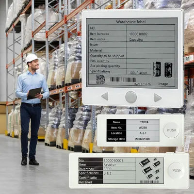 Large-Screen Smart Warehouse Picking Label 5.8" e ink display for multi-line item details Supports barcodes, text, and graphics