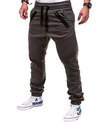 New Spring and Autumn Fashion Long Pants for Men Casual Drawstring Jogging Pants