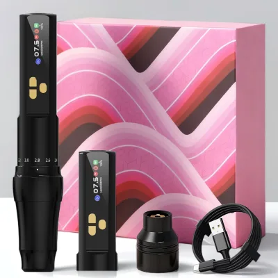 2022 Best Seller Pink Tattoo Machine Pen Disposable Wireless Rechargeable High-Speed 10000 RPM for Use Rotary Tattoo Machine