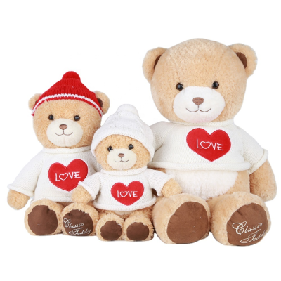 New Design Custom LOGO Embroidery Teddy Bear Plushies OEM Party Decor Teddy Bears With Sweater