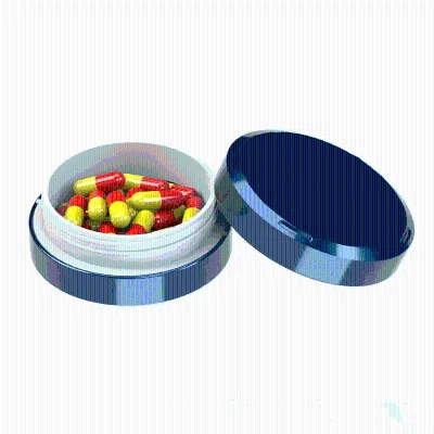 Child-Resistant Custom Tinplate Container Small round Storage Tin Box for Medicine Child Proof Tin for Pill Storage