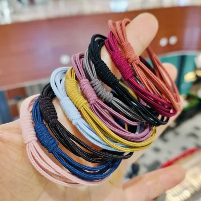 4-in-1 Fabric Band Four-In-One Headband Small Fresh Hair Accessories for Girls Heart-Tied Hair Tie by Rubber Band