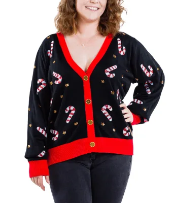 2024 Factory Custom Women's Cardigan Christmas Sweater V-neck Warm Ugly Christmas Cardigan Sweater
