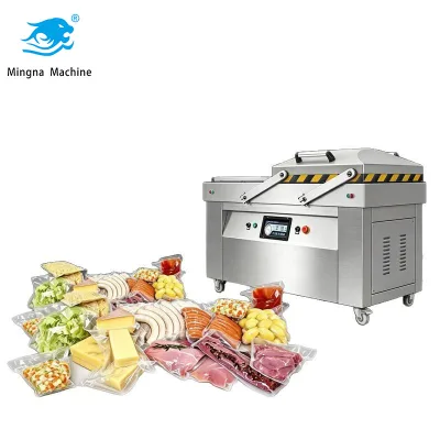 Double Chamber Strong Vacuum Machine Meat and Vegetable Vacuum Packaging Machine Frozen Food Vacuum Packaging