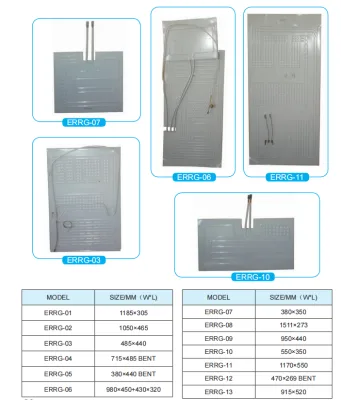 Roll Bond Aluminum Evaporator Plate Blown Evaporator for Refrigerator Freezer Commercial Display Cabinet Cooling