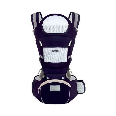 Baby Front and Back Carrier Foldable Hip Sling Soft Cotton Frame Simple Style for Front and Back Carrying