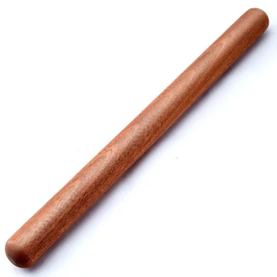 17.7 Inches Brown Wood Rolling Pin Extra Long Thickened Classic Wooden Dough Roller Essential Kitchen Utensil Baking Pastry