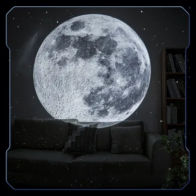 OEM Custom 3D Vision Star Projector ABS Battery Middle Sleeping Aid Music Ultra Clear Focus Starry Sky Night Light