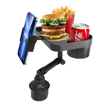 Hot Sale 3 in 1 Car Phone Holder Adjustable Height Cup Holder Food Tray Rotatable Cup Holder Tray for Car Seat