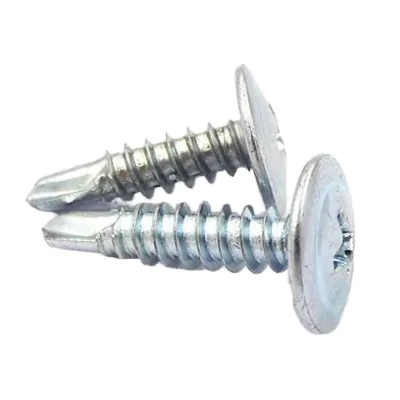 White Zinc Plated Galvanized Carbon Steel Truss Head Phillips Self Tapping Screws M4.2 M4.8 Wafer Head Self Drilling Metric