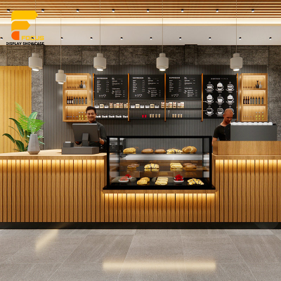 Cafe Shop Decoration Coffee Kiosk Layout Modern Coffee Bar Design for Restaurant Furniture