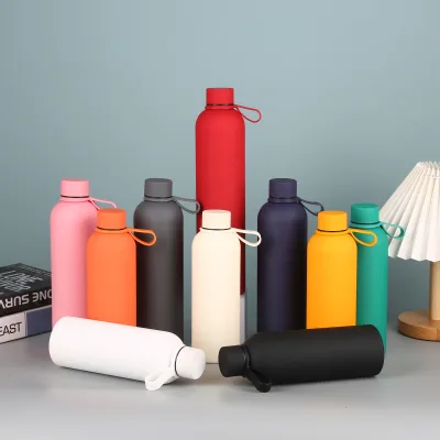 Small Mouth Vacuum Thermos Flask Insulated Stainless Steel Cup Portable Water Bottle