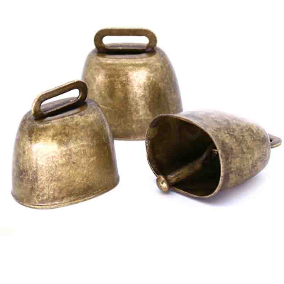 Antique Style Metal Vintage Cow Bells Grazing Copper Bells Farm Animal Brass Bells