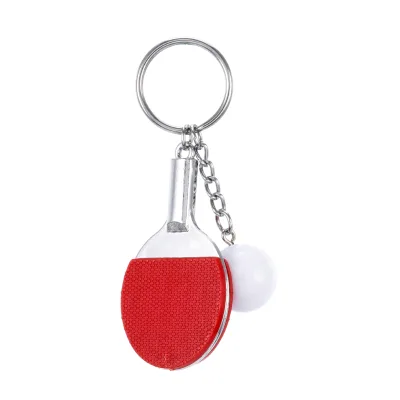 Wholesale Mini Ping Pong Keychain Sports Accessories Key Rings Plastic Promotional Key Chain