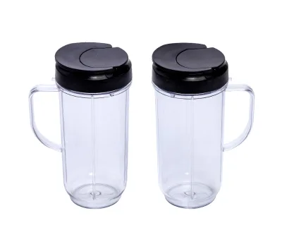 2 Pack Tall 22oz Cup with Flip Top To-Go Lid Replacement Part Cup for Magic B