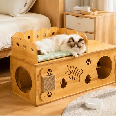 Durable Multifunctional Trapezoidal Flexible Convertible Classic Eco-Friendly Cat Tree High Quality Household Product Carton