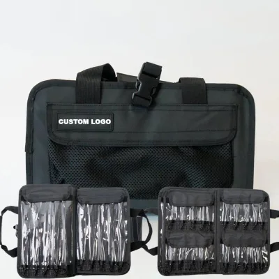 Custom Logo Casual Reusable Lightweight Polyester Zipper Large Capacity Durable Foldable Waterproof Fish Food Bag Tool Hooks