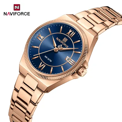 NAVIFORCE 5073 New Fashion Business Women's Watch Waterproof Calendar Exquisite Steel Strip Date Luxury Watch Regalos Para Mujer
