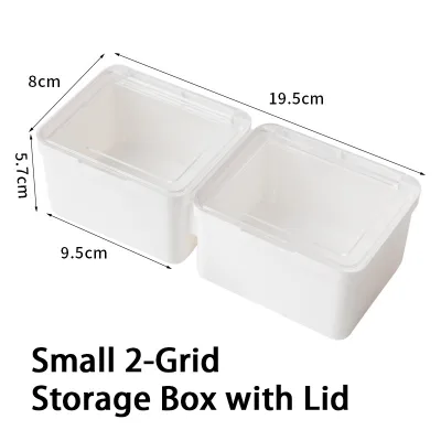 Wholesale Clear Front Plastic Storage Drawer with Lid Stackable Modular Organizer Box for Desk Organization 3 Sizes Available