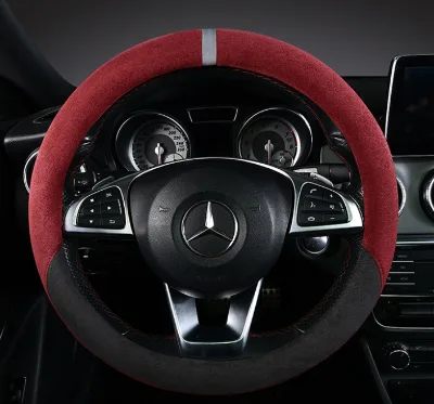 Factory Supplied Custom Model Suede 3-Spoke Four Seasons Universal Car Steering Wheel Cover for Ford Toyota Rav4 Corolla Prado