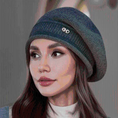 1 Piece of Fashionable and Versatile Knitted Hat for Women in Autumn and Winter, Comfortable and Warm, Wearable for Cycling