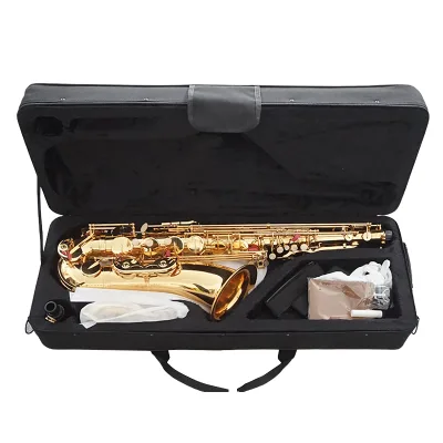 Bullfigther S-20 Professional Cost-Effective OEM ODM Gold Lacquer Brass Body Bakelite Head Eb Key BB Tone Tenor Saxophone