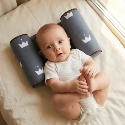 Wholesale Custom Logo Cotton Polyester Air-permeable Millet Hull Filling Infant Pillow for 0-12 Months Baby