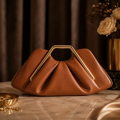 New Soft PU Leather Cloud Bag Luxury Pleated Bag Women Elegant Evening Party Handbag Niche Designer Ladies Shoulder Purse