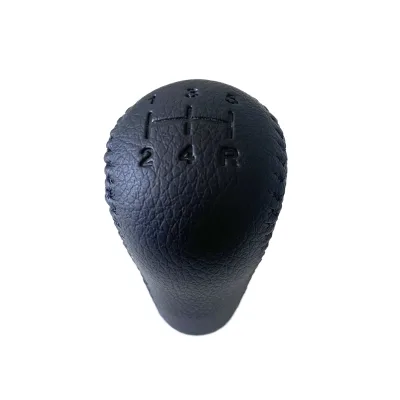 HH Chrome and Black Leather 5-Speed Gear Shift Knob YCG242 for Renault CLIO MK3 MEGANE MK2 SCENIC MK2 Car Accessory