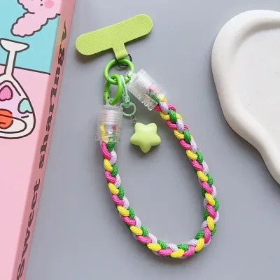 Contrasting Colors Key Chain Phone Chain for Smartphone Handmade Woven Mobile Phone Case Lanyard Accessories for All Phone