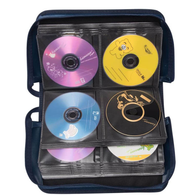 Custom Black CD Holder Booklet Waterproof Polyester DVD Storage CD Case