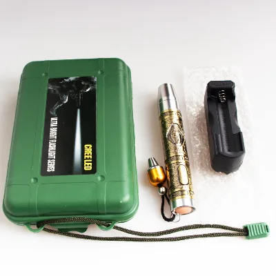 5W XPG LED Jade Flashlight Yellow Light Jewelry Amber Gemstone Torch Lamp