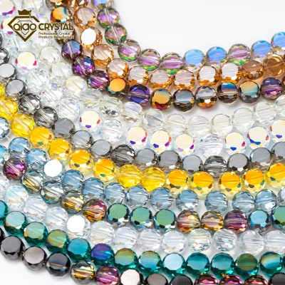 Wholesale Factory Price Qiao Brand High Quality Multi Color Crystal Beads 8mm Chessboard Rhondelle Shape for Jewelry Making