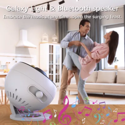 White/Black Galaxy Star Projector Night Light LED Modern 13 Film Disc USB Powered Mini Nebula Lamp Home Theater Bedroom Decor