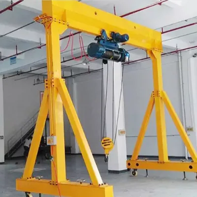 Small Single Beam 1 Ton 5 Tons Mobile Gantry Crane With CD Type Electric Hoist Lifting