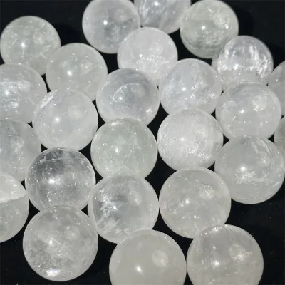 Natural Crystal Spheres Gemstone White Calcite Balls Small Size About 3cm for Decoration