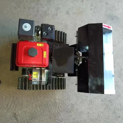 Remote Controlled Self Powered Micro Tiller Crawler Type Soil Cultivator Features Remote Controlled 360 Degree Steering