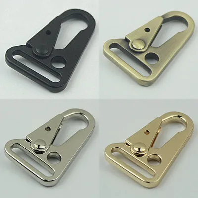 Zinc Alloy Black Nickel-Free Durable Olecranon Hook Outdoors Climbing Sling Clip Carabiner Keychain Backpack Webbing Belt Spring