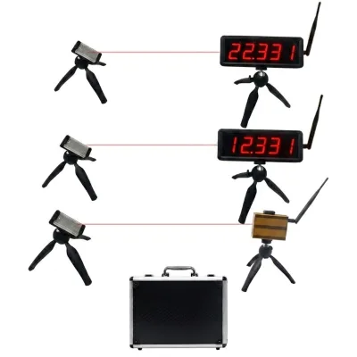 GANXIN Widely Applicable 50-100m Sprints Two Distance Running Speed Time Tracker Wilress Laser Timer for Various Sports Venues