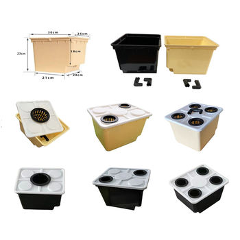 Two-Hole Dutch Bucket, with Elbow & Plugs, Thickened PP Material, Hydroponic Soilless Cultivation, Greenhouse  Planting Bucket