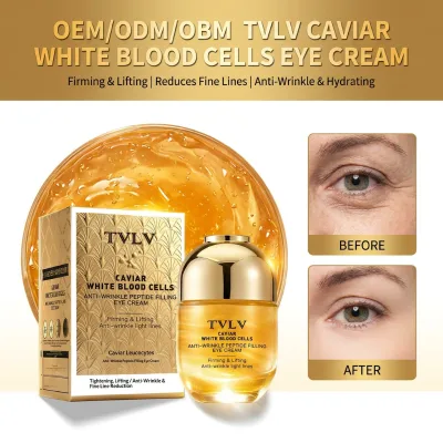 TVLV OEM ODM OBM Firming Lifting Caviar White Blood Cell Anti Wrinkle Peptide Improves Eye Fine Lines Bags Removal Repair Cream