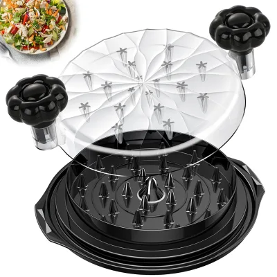 Non-skid Flower Pattern Base Meat Shredding Kitchen Gadgets Plastic Chicken Shredder Tool Twist Chicken Shredder