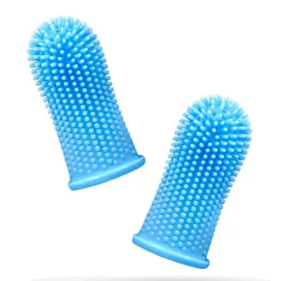 Cross-border New Pet Toothbrush Teeth Cleaning Kitten Finger Cuts Dog Care Silicone Brush
