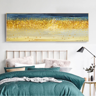 Abstract Art Painting Gold Foil Canvas Paintings Wall Art Landscape Pictures