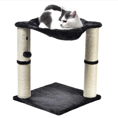 Basics Cat Condo Tree Tower with Hammock Bed and Scratching Post
