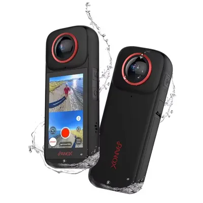 PilotPano PanoX V3 IPX8 Waterproof 8K Panoramic Sport Action Camera for Vlog PK Insta360 X4