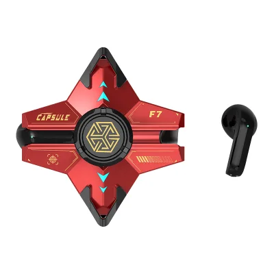 F7 TWS Wireless Mecha Cool JL LED Headphones Waterproof Sweatproof Intelligent Noise Reduction Portable Gaming Headphones